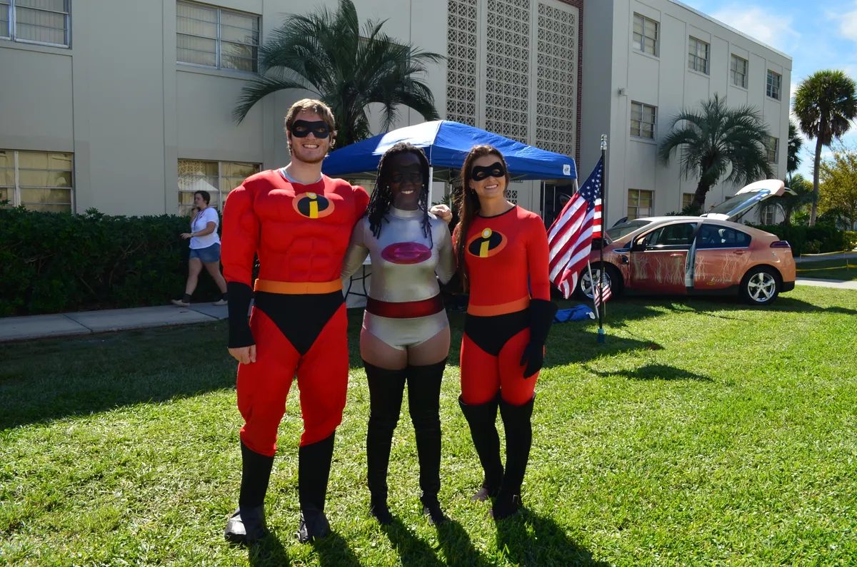 Treat-or-Treat superheros enjoying the sunshine