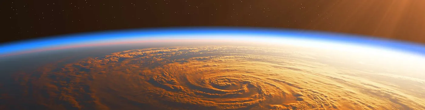Whirl of Clouds over the Earth