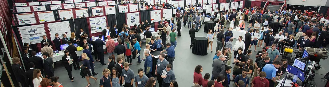 Students Presenting Projects at Student Design Showcase