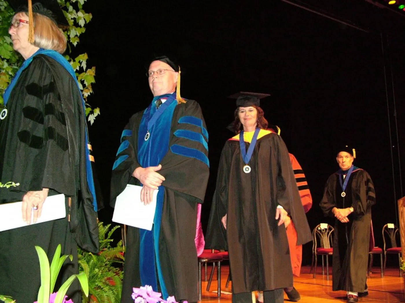 Walking across the stage