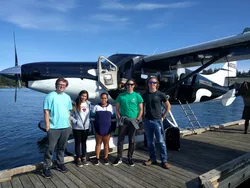 Arriving via orca plane at Friday Harbor Laboratories, San Juan Island