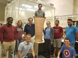 First assembly of a GE1/1-X-S production chamber for CMS at our site