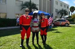 Treat-or-Treat superheros enjoying the sunshine