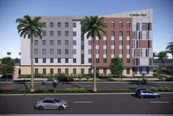 Across Babcock street view of the new student housing complex.