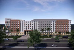 Another angle of the new student housing complex