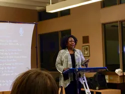 Joni Oglesby at the Read-In.
