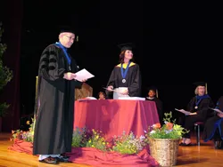 Names being called for the induction ceremony